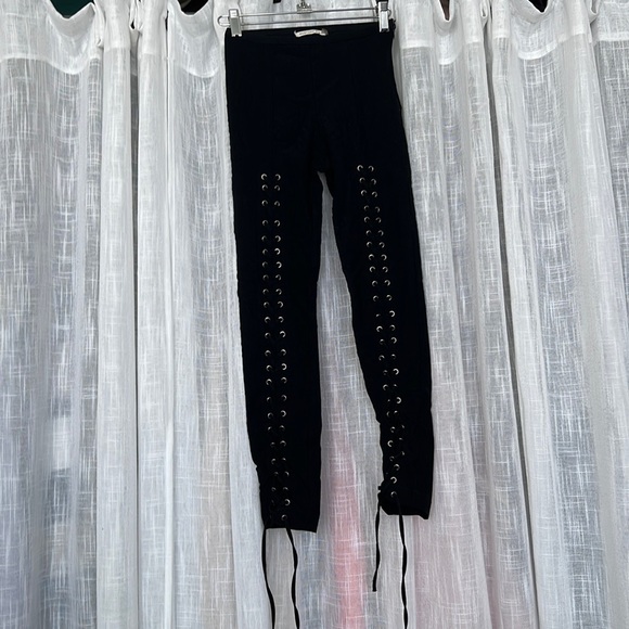 🆑 [4/$20] Mustard Seed Lace Up Goth High Rise Leggings - Picture 2 of 10